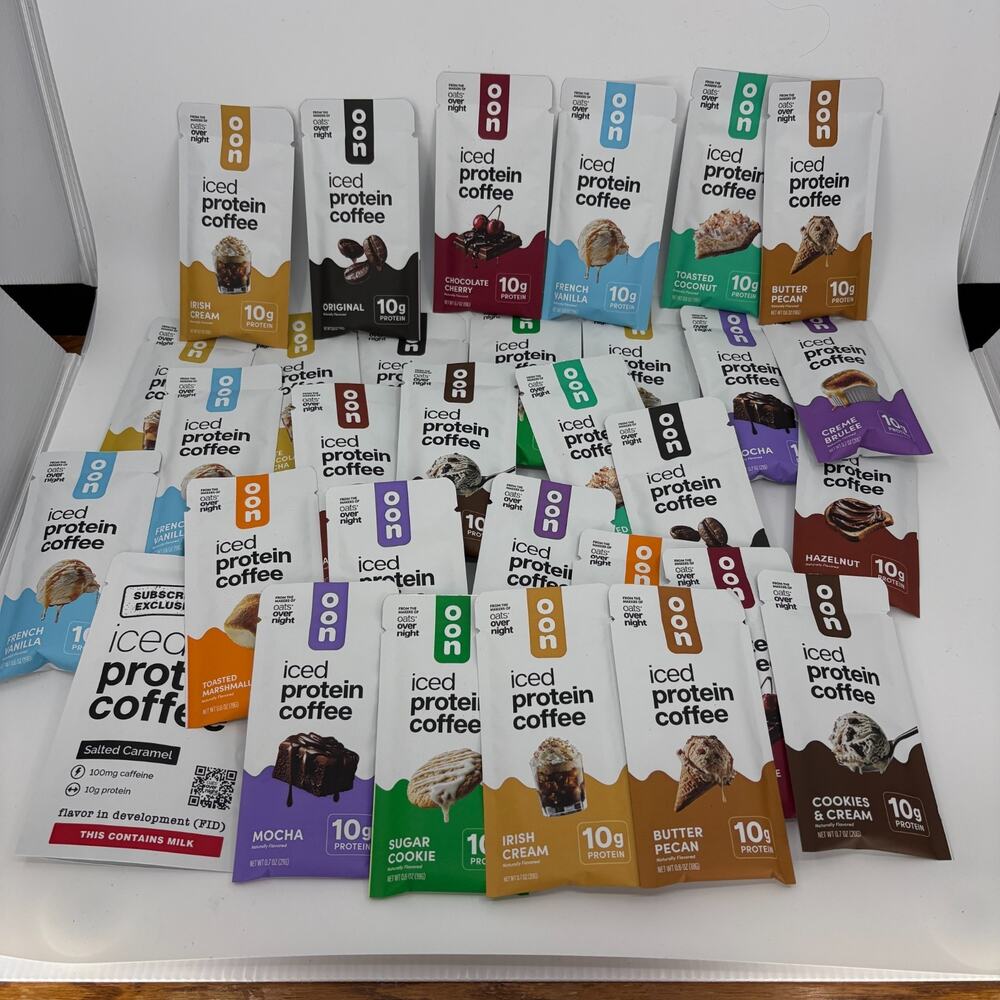 Over Night Oats Iced Protein Coffee Variety Pack 30 Packets 04/2027